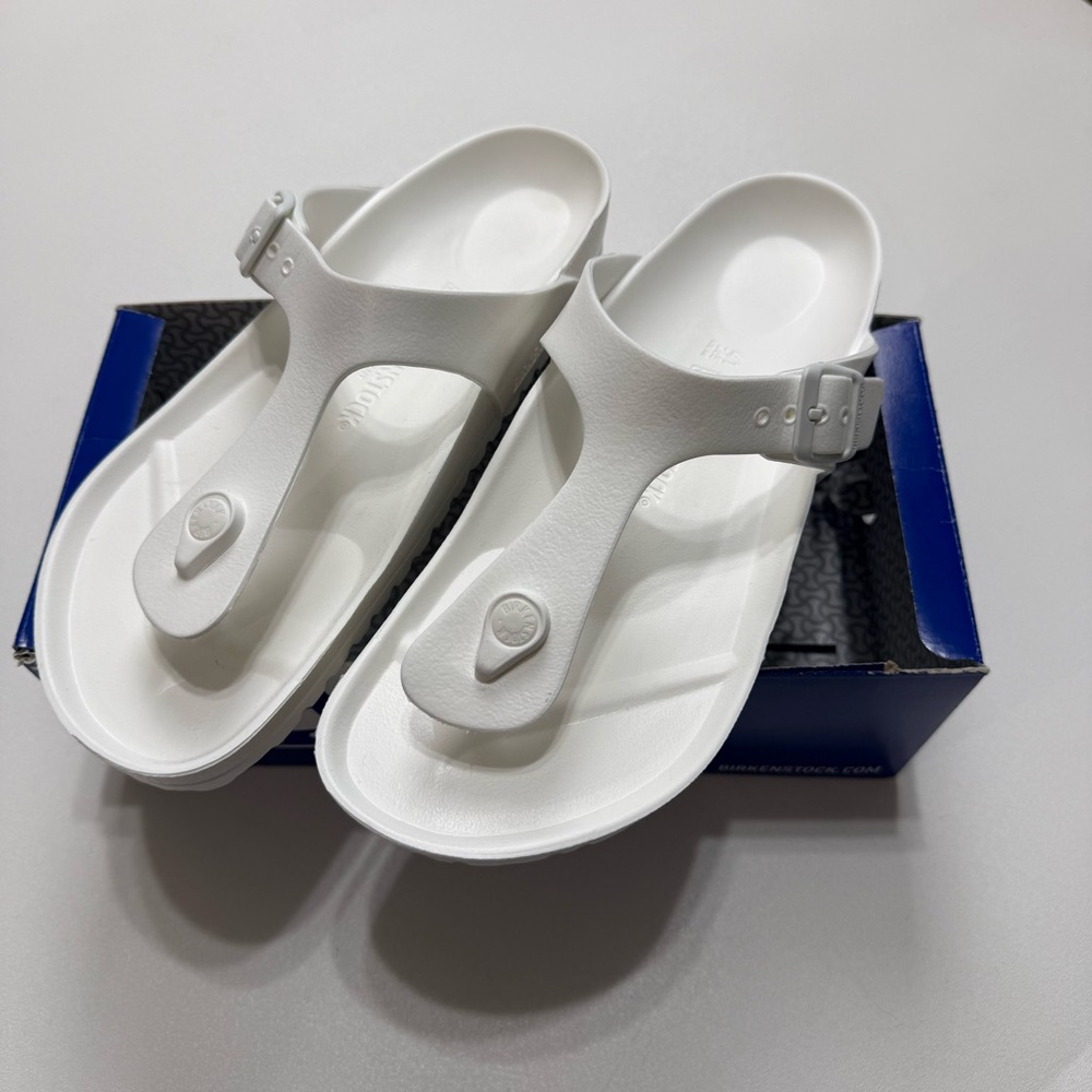 Birkenstock Gizeh EVA White Sandals Womens Size 41 (10) - Picture 2 of 9